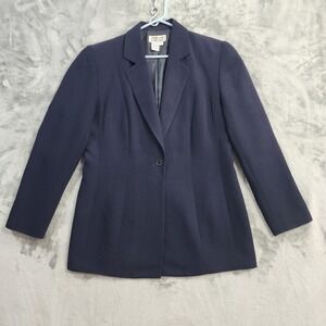 Vintage Style&Co Blazer Womens 12 Blue Single Button Suit Jacket Lined Preppy